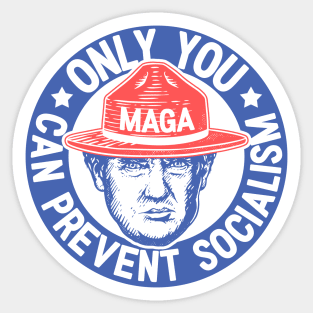 Ultra MAGA | Only You Can Prevent Socialism | We The People 1776 - 2022 | Blue Red Sticker